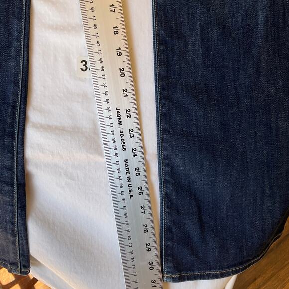 Gap Women Flared Jeans size 30/10R Dark Blue Mid Rise Stretch Perfect Boot Cut - Picture 4 of 11